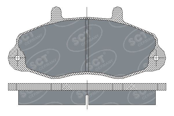 SCT GERMANY Piduriklotsi komplekt,ketaspidur SP 173 PR